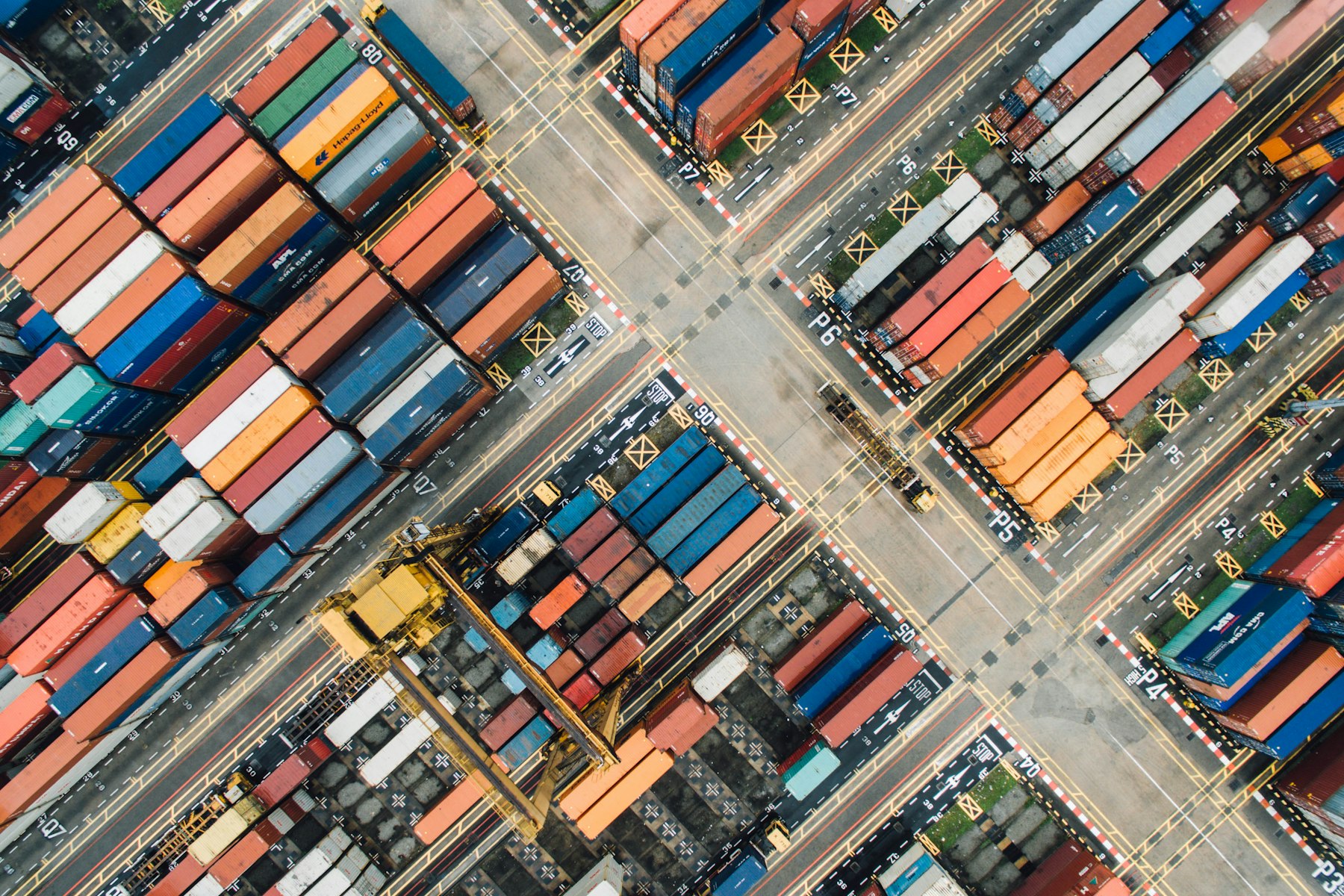 Container terminal from the air